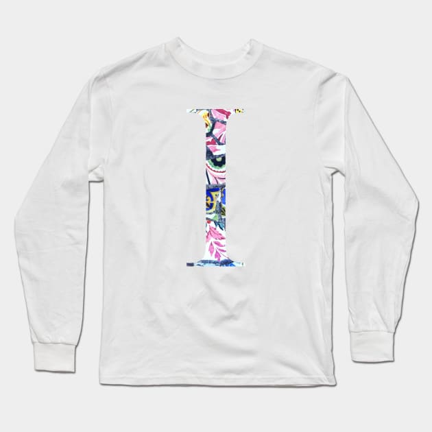 Barcelona Gaudi Mosaic Iota Greek Sorority Letter Long Sleeve T-Shirt by aterkaderk